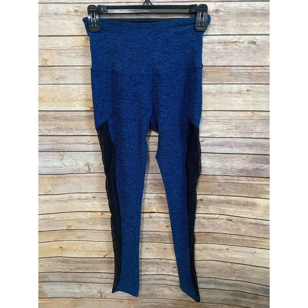 Beyond Yoga Blue Space Dye Mesh Siding Full Length Leggings Size Small